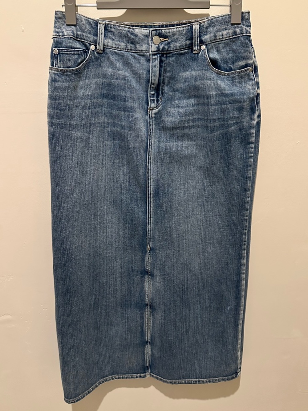 Chico's Classic Blue Straight-Leg Denim Skirt - Size 0